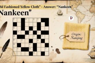 old fashioned yellow cloth crossword clue