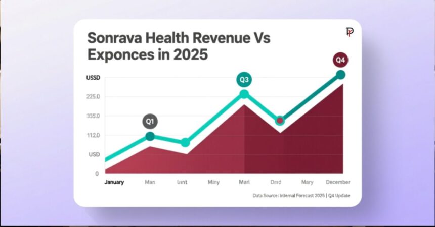 Sonrava Health financial analysis 2025, revenue versus expenses chart.